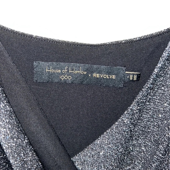 Revolve Sparkly Spaghetti Strap Jumpsuit Glitter Sequins House of Harlow Black - Picture 5 of 13